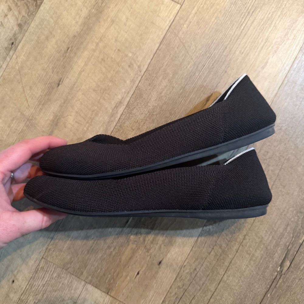 Rothy's The Flat Round Toe Shoe in Black - Picture 4 of 9